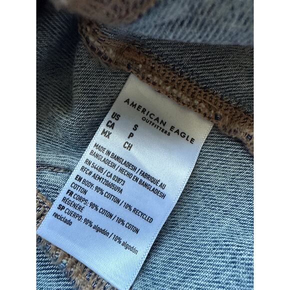 NWT American Eagle Blue Denim Vest Size Small - Picture 9 of 10